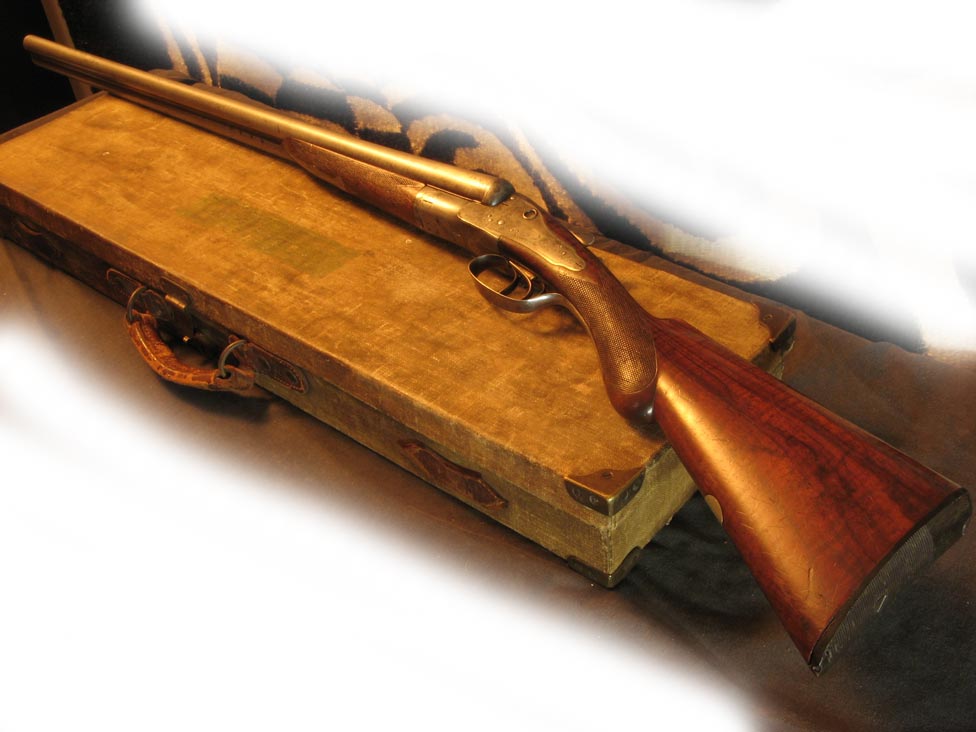 W&C Scott Damascus SLNE 12 ga Duck Gun Cased-img-3